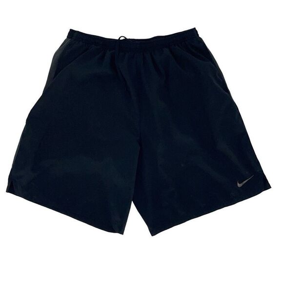 Nike Mens Dri-Fit Distance Swoosh Running Athletic Sweat Shorts Black Size XL - Picture 1 of 5